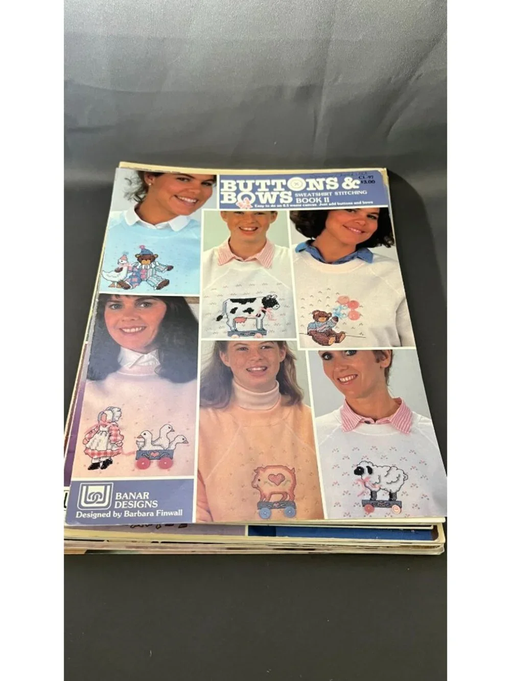 22 Vintage Cross Stitch Patterns For Sweatshirts 1980s Booklets Bundle